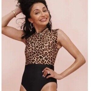 Summersalt The Surf Leopard One Piece Swimsuit Size 4 NWOT Rare 2 Available $115